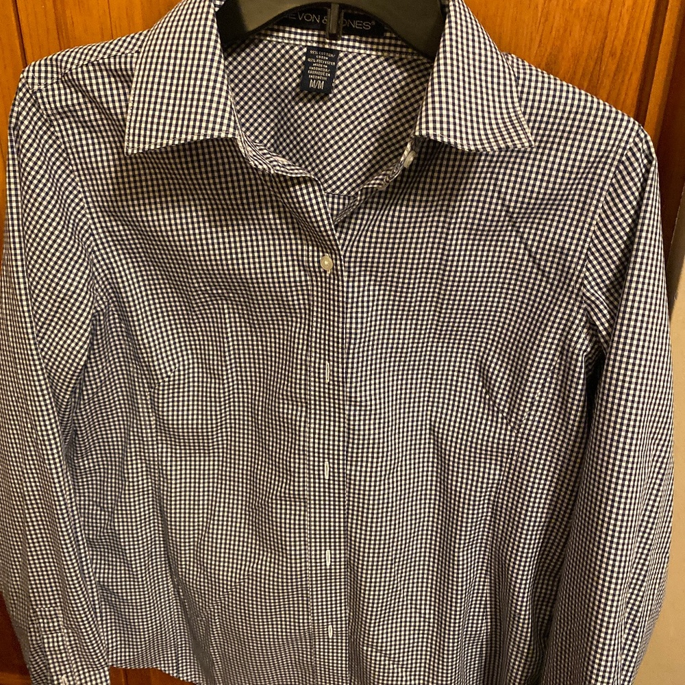 Navy gingham shirt
